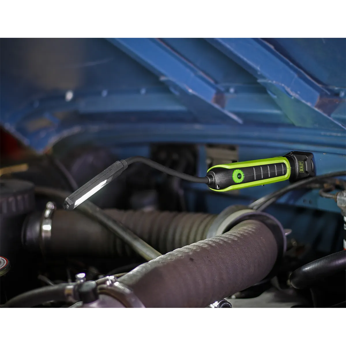 Flexi Rechargeable Green Inspection Lamp Li-ion 1 COB   1 LED