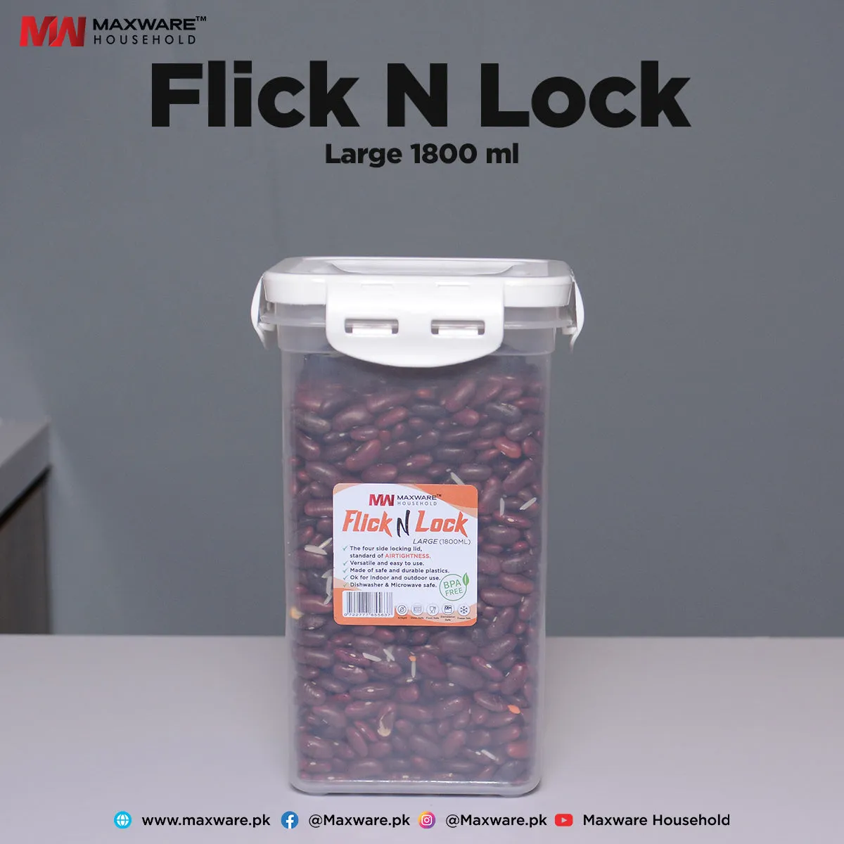 Flick N Lock Large (1800 ml)