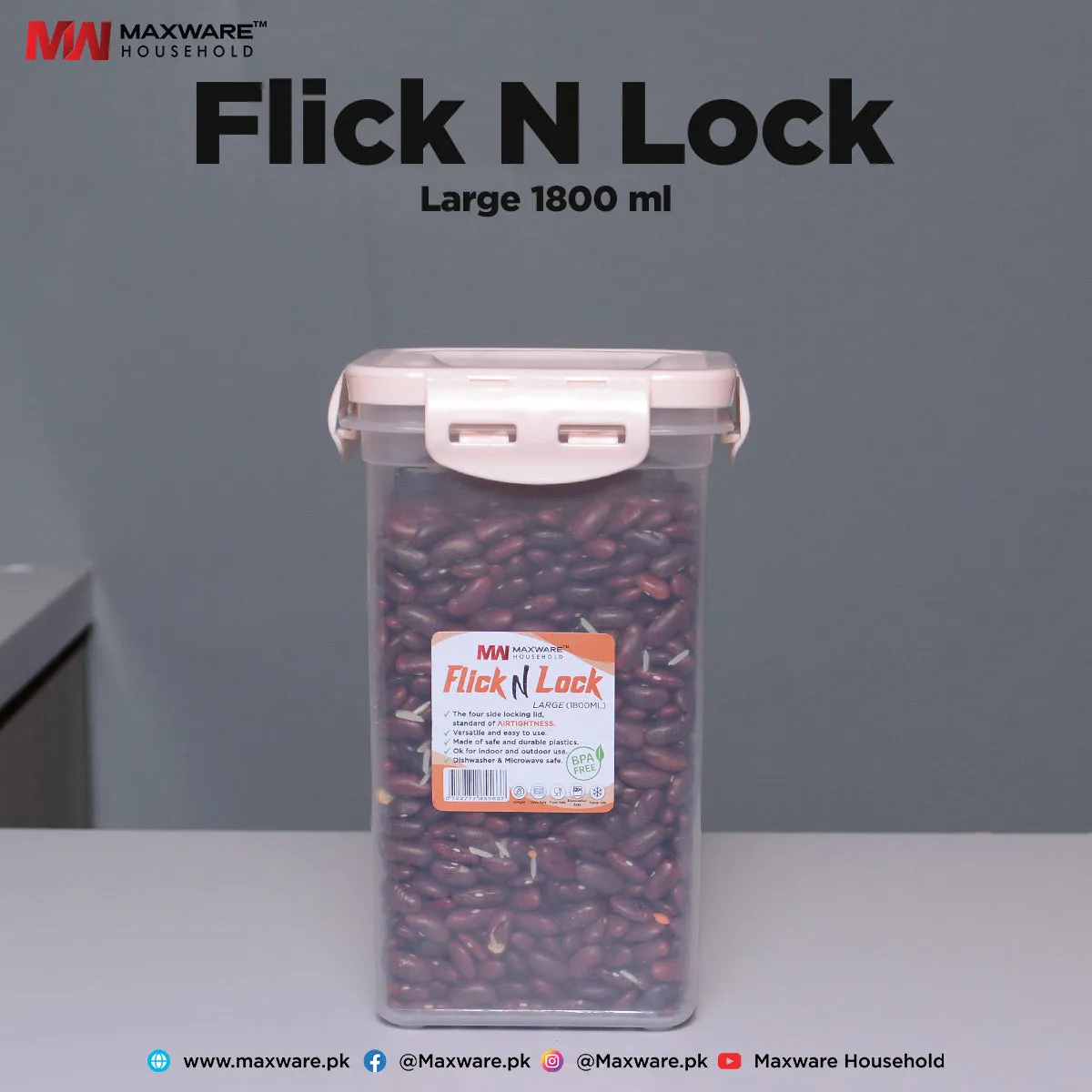 Flick N Lock Large (1800 ml)