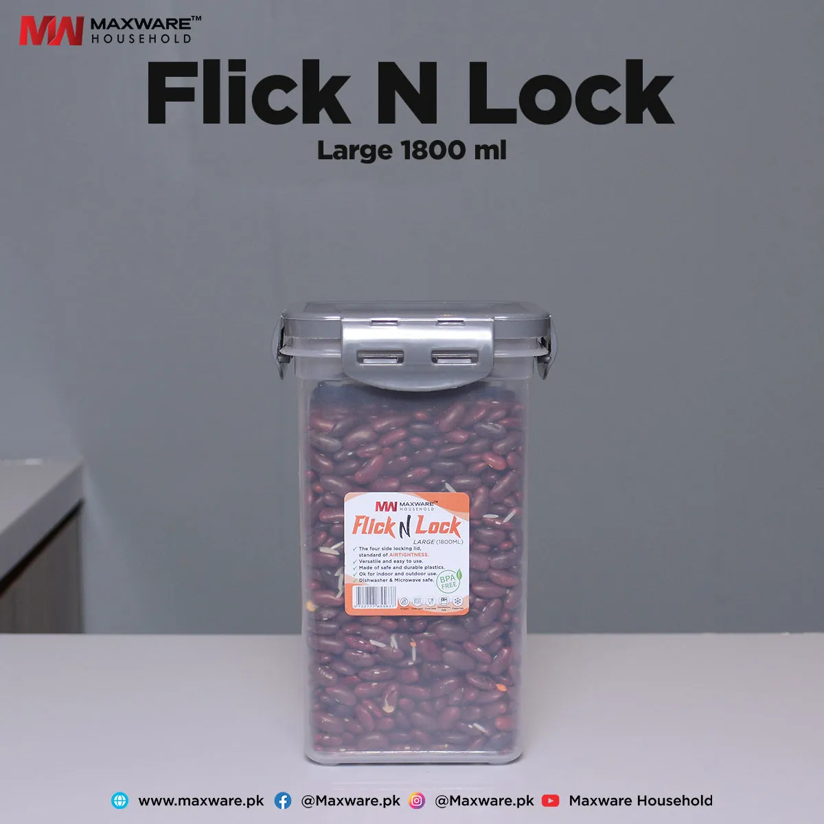 Flick N Lock Large (1800 ml)