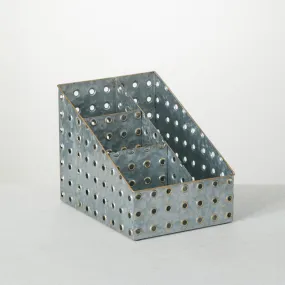 Galvanized Industrial Desk Caddy