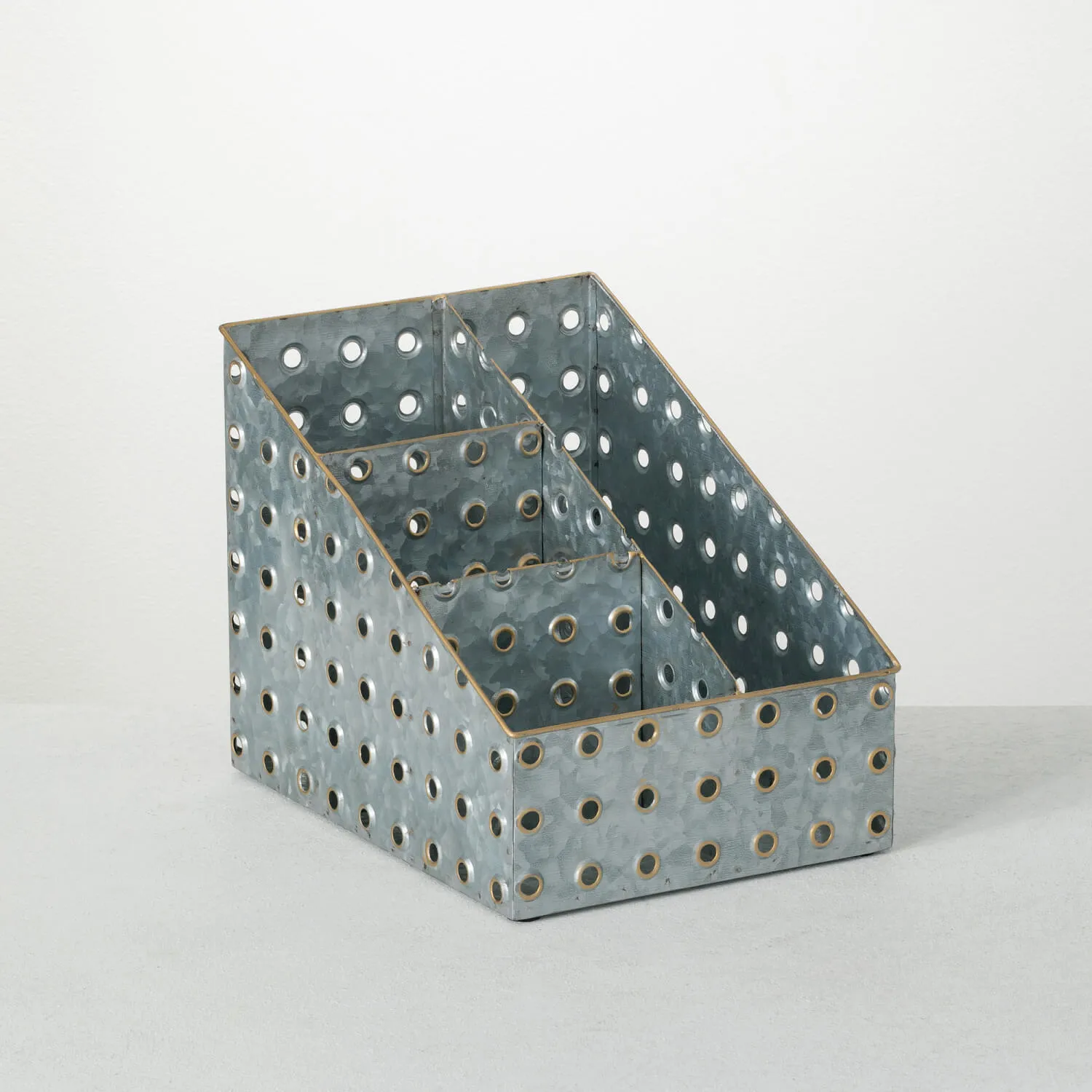 Galvanized Industrial Desk Caddy