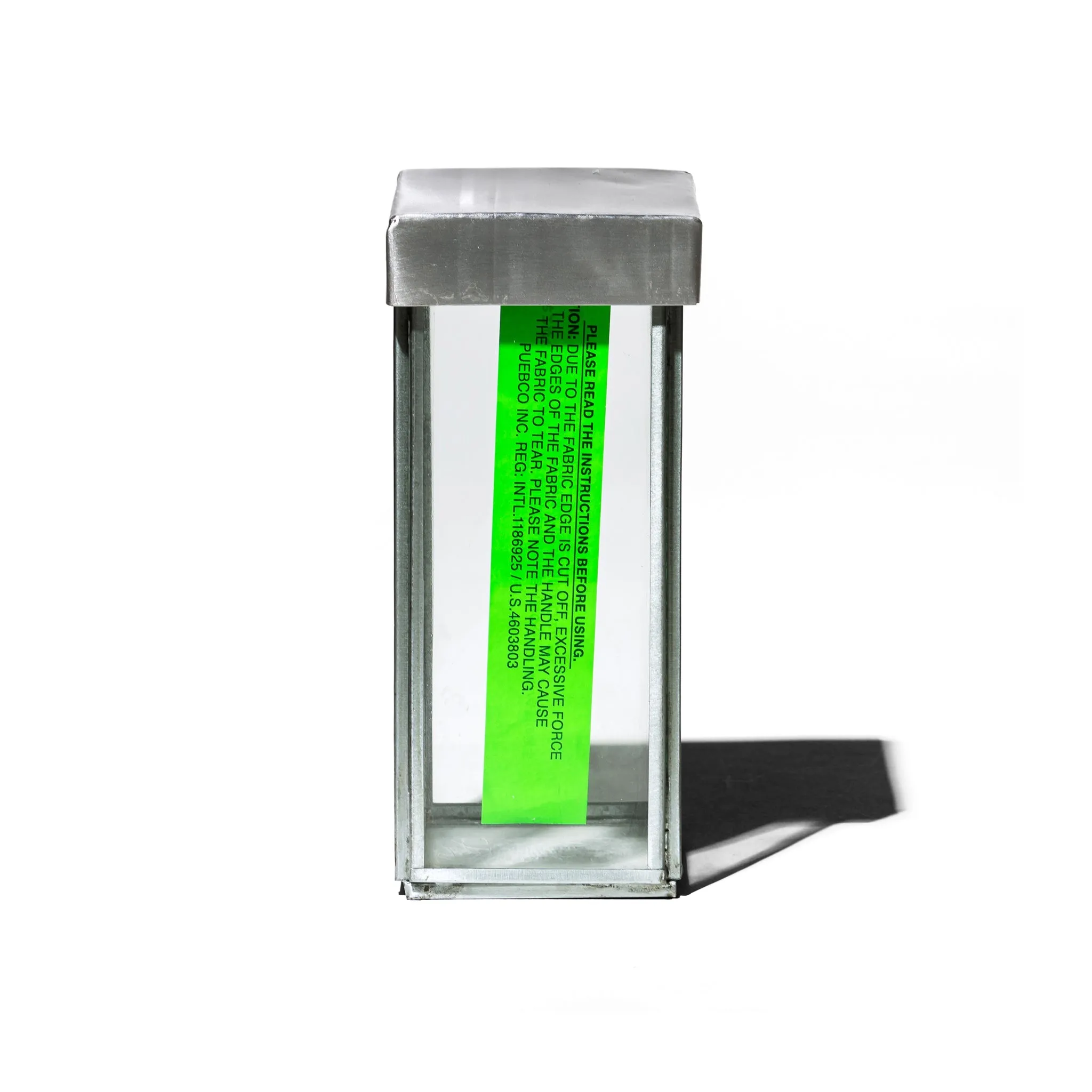 GLASS BOX W/RECYCLE STEEL LID - Pen Stand