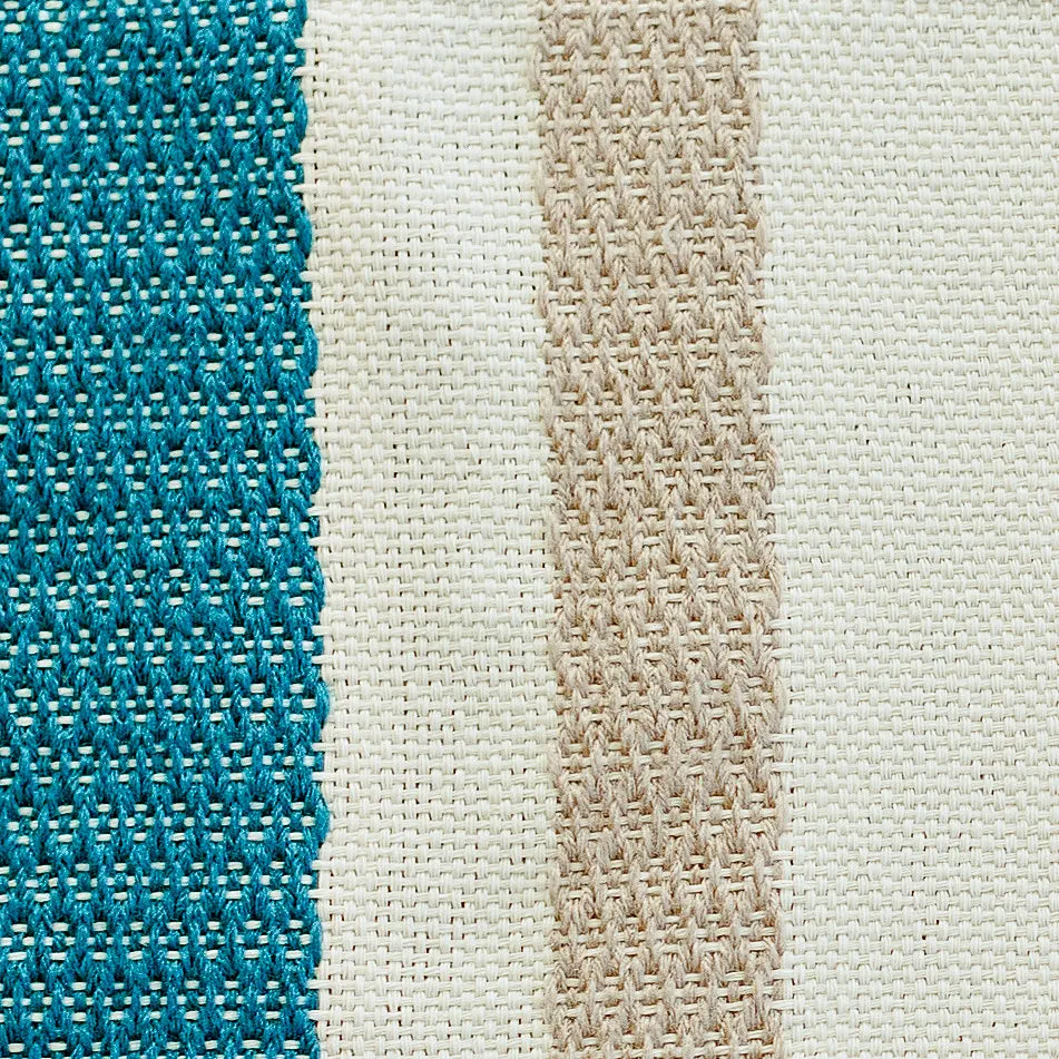 Hand Woven Placemat - Teal and Grey