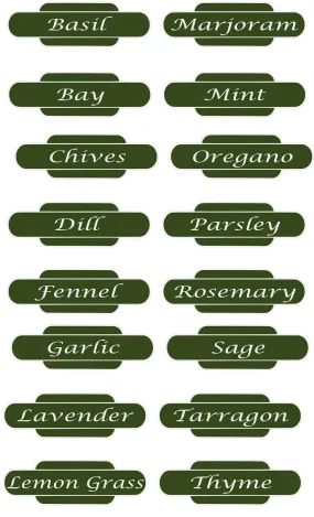 Herb Pot Labels