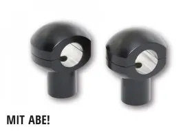 HIGHSIDER 150-020 Riser Ball 50mm High for 1 inch Handlebars - Black