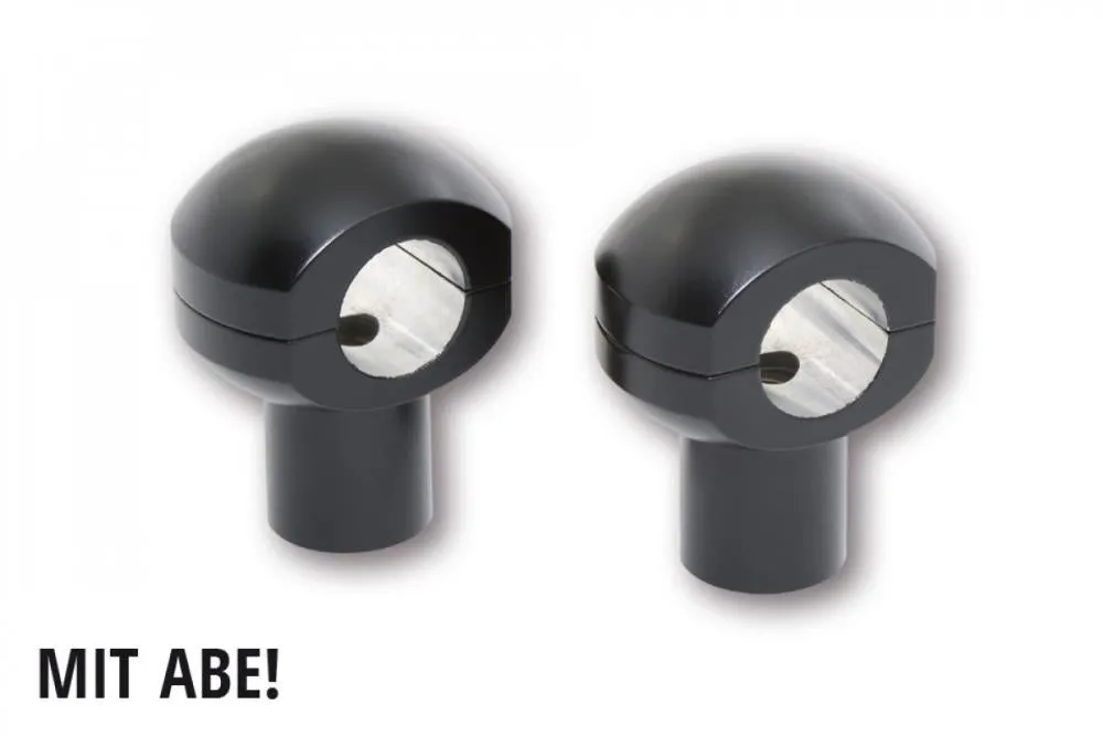 HIGHSIDER 150-020 Riser Ball 50mm High for 1 inch Handlebars - Black