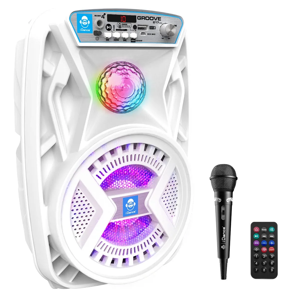 iDance Groove 217 Rechargeable BT Wireless Partybox with Disco Lighting   Karaoke ~ 200W