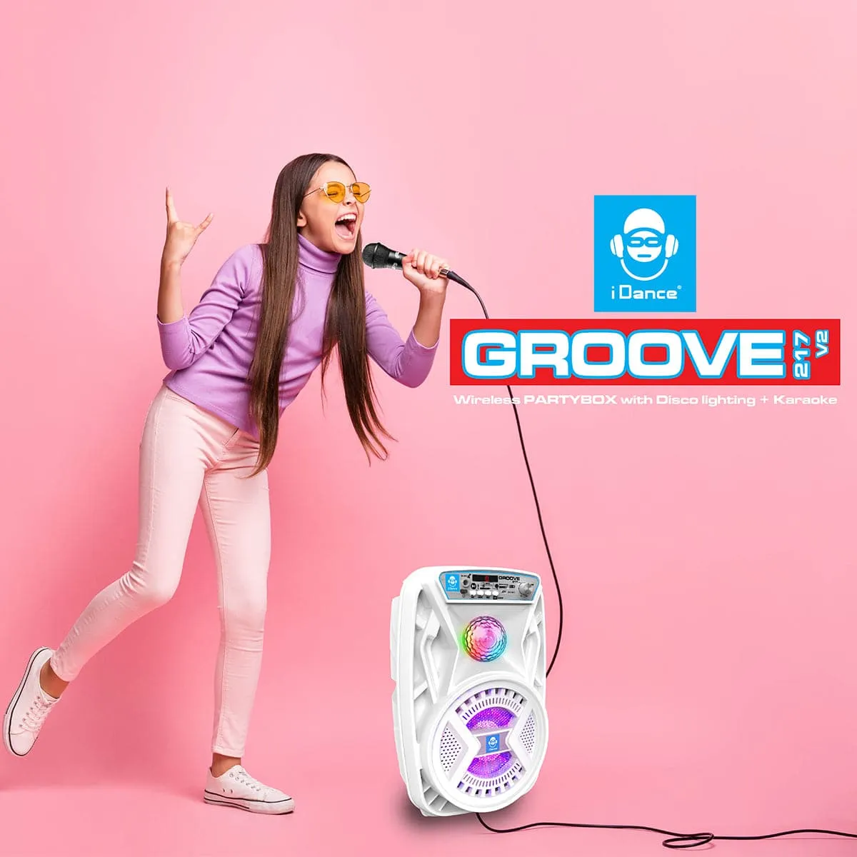 iDance Groove 217 Rechargeable BT Wireless Partybox with Disco Lighting   Karaoke ~ 200W