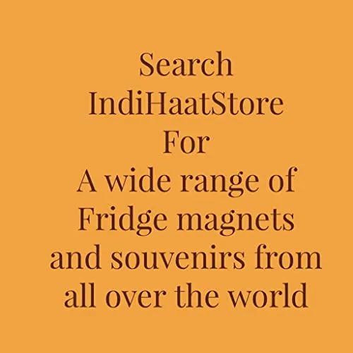 IndiHaatStore Souvenir Fridge Magnet of Kazakhstan, Central Asia, Metal Shot Glass Shape Magnet with Leather Finish 1.5x1.5 inches Approx