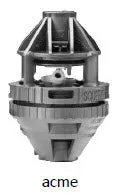 IP R2000WF 1414 - Nelson Wind Fighter Rotator, #14 Green Plate and #14 Green Nozzle, 40 to 65 PSI, R2000 Female ACME Thread