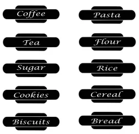 Kitchen Jar Labels