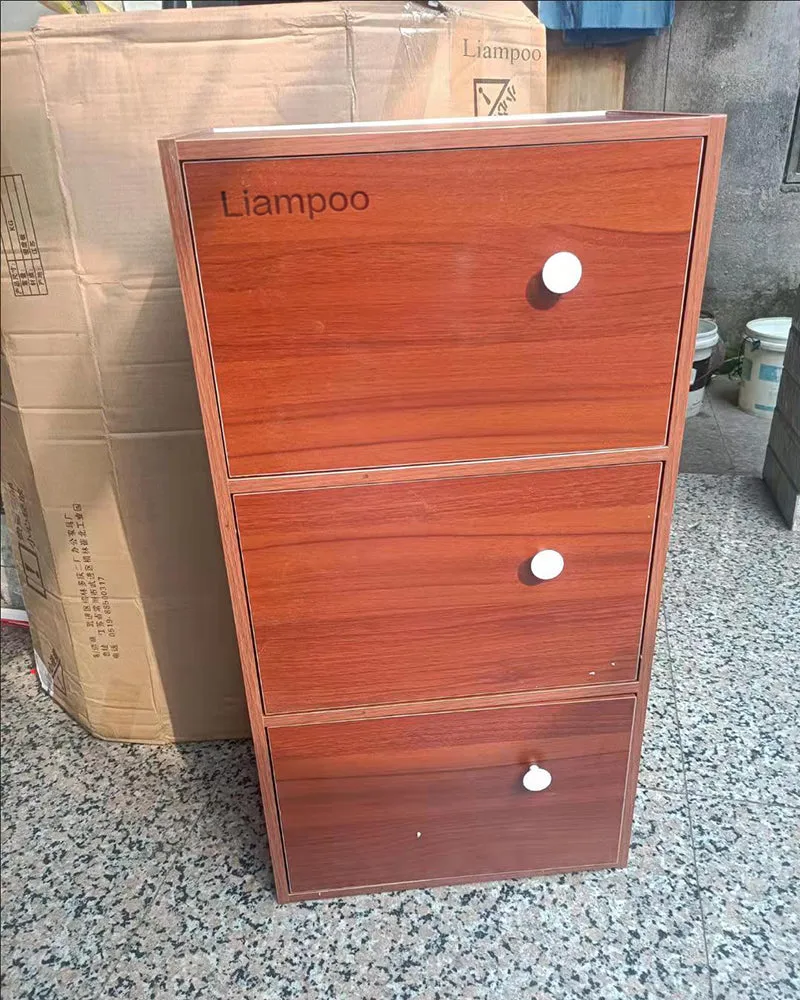 Liampoo locker,Business Furniture Series C 3 Drawer Mobile File Cabinet in Mahogany