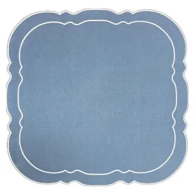 Linho Placemats Scalloped Square Set of 4