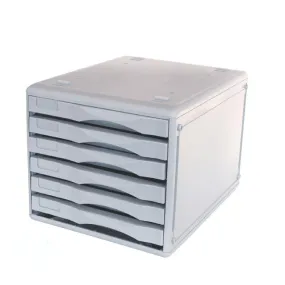 Metro 3439 desktop filing drawers b4 6d grey