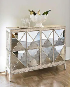 Mirror Wooden Cabinet With Drawers - Angie India Mirror