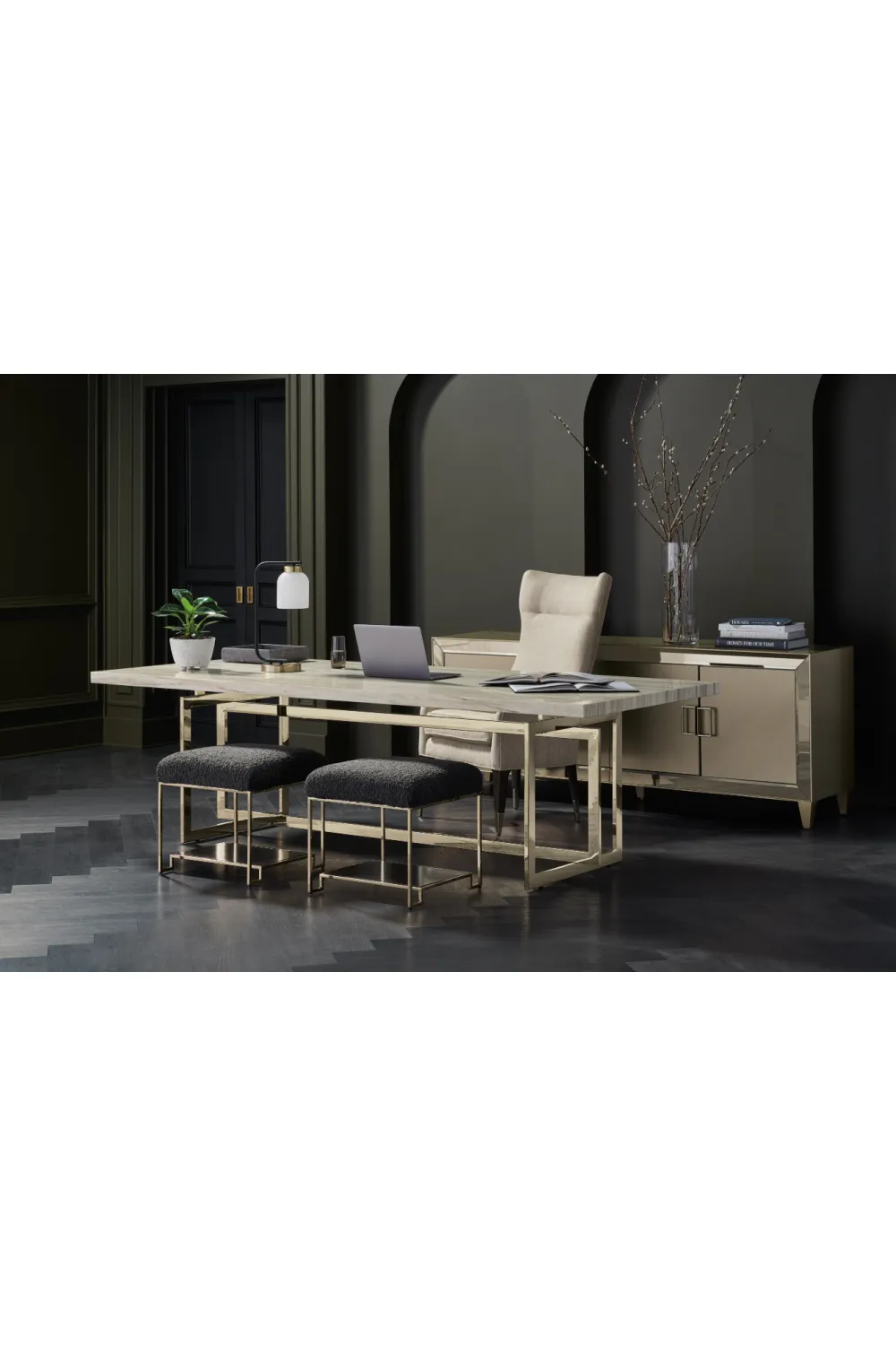 Mirrored Modern Console | Caracole Mogul