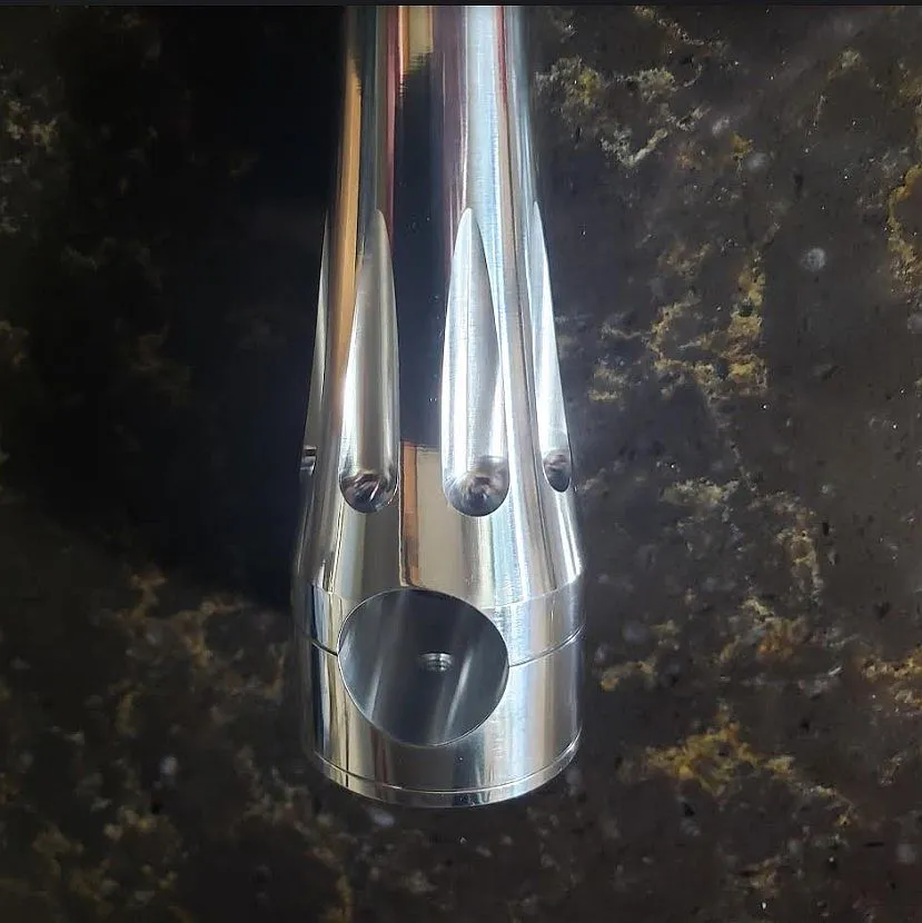 Motorcycle Risers 8 Inch tall for 1 Inch Bars / Kens Factory High Polished Billet Risers / Fraction of the Cost