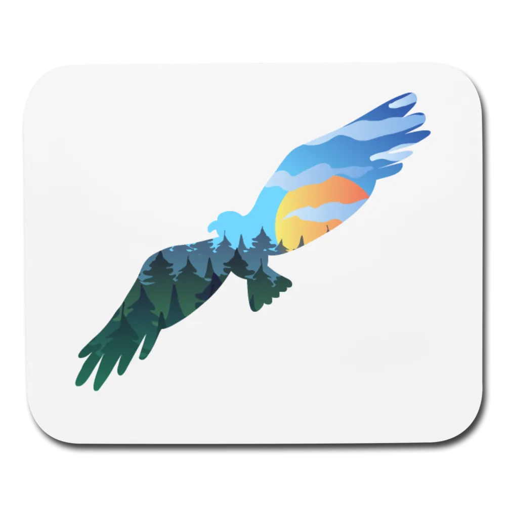 Mouse Pad Flying Eagle Mountain Scene, Horizontal