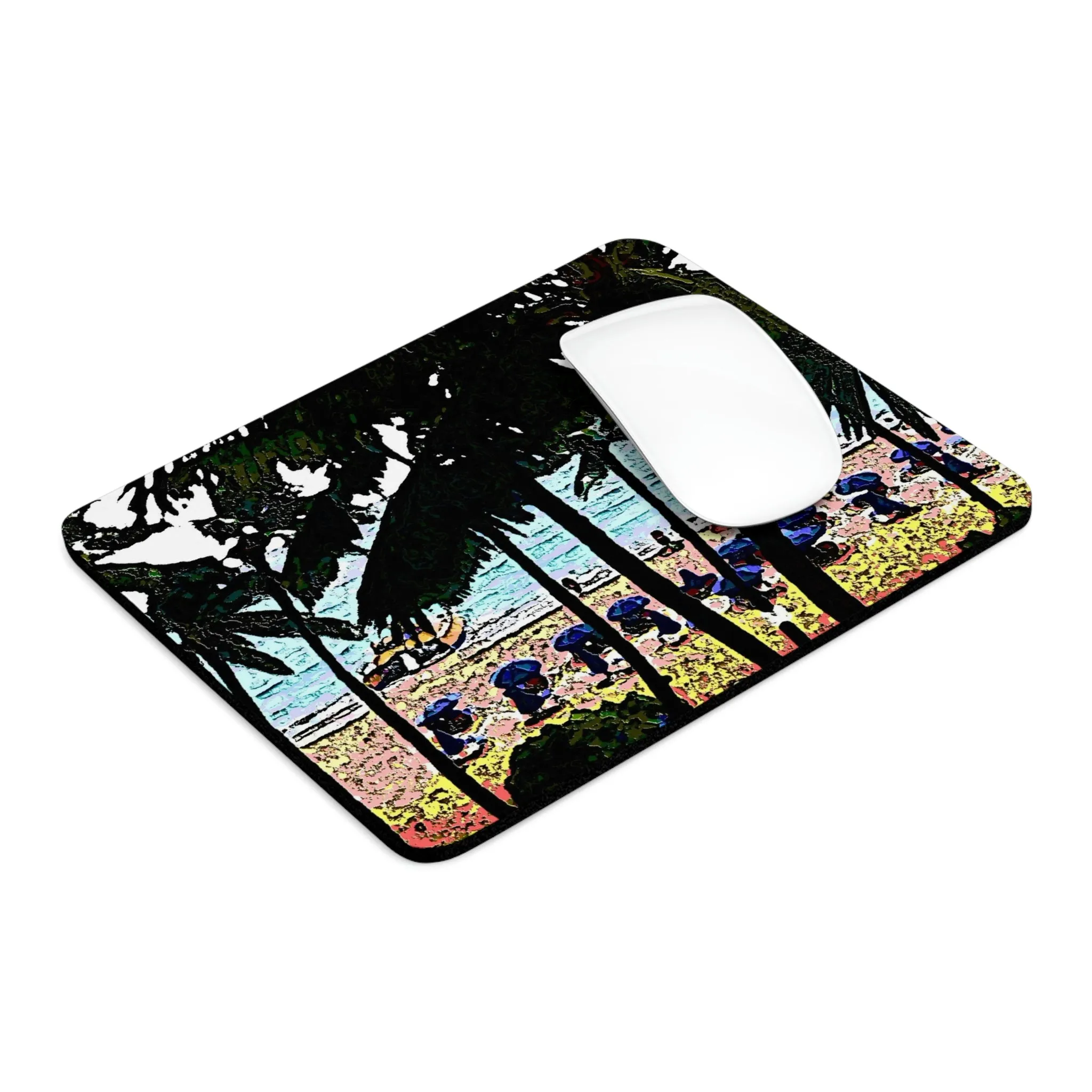 Mouse Pad ... "A Beautiful Beach Amongst The Palms" ... The Outrigger Waikiki, Honolulu, Oahu ... Original Works ...