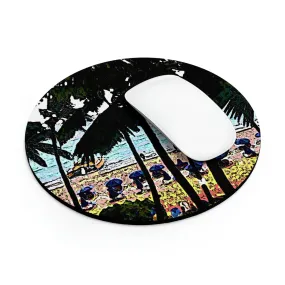 Mouse Pad ... "A Beautiful Beach Amongst The Palms" ... The Outrigger Waikiki, Honolulu, Oahu ... Original Works ...
