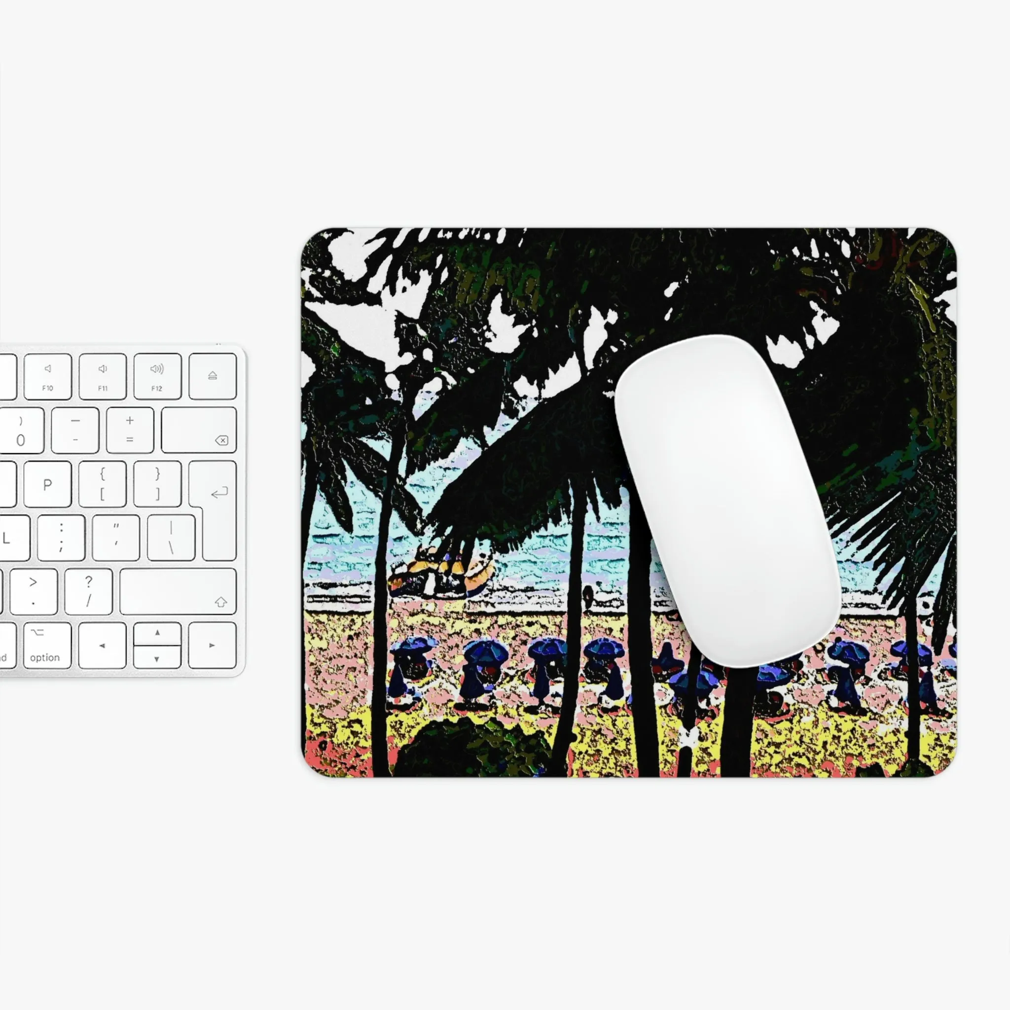Mouse Pad ... "A Beautiful Beach Amongst The Palms" ... The Outrigger Waikiki, Honolulu, Oahu ... Original Works ...