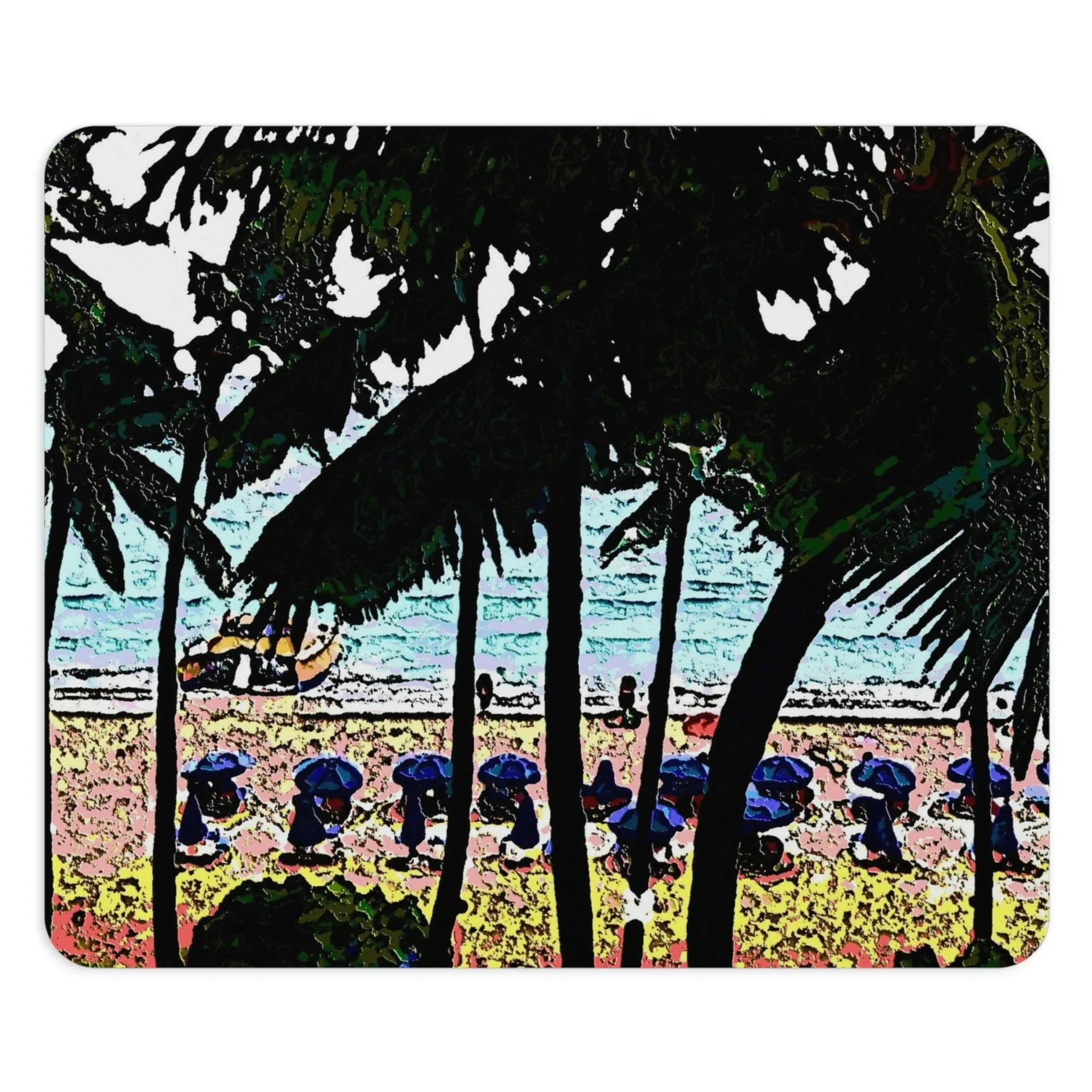 Mouse Pad ... "A Beautiful Beach Amongst The Palms" ... The Outrigger Waikiki, Honolulu, Oahu ... Original Works ...