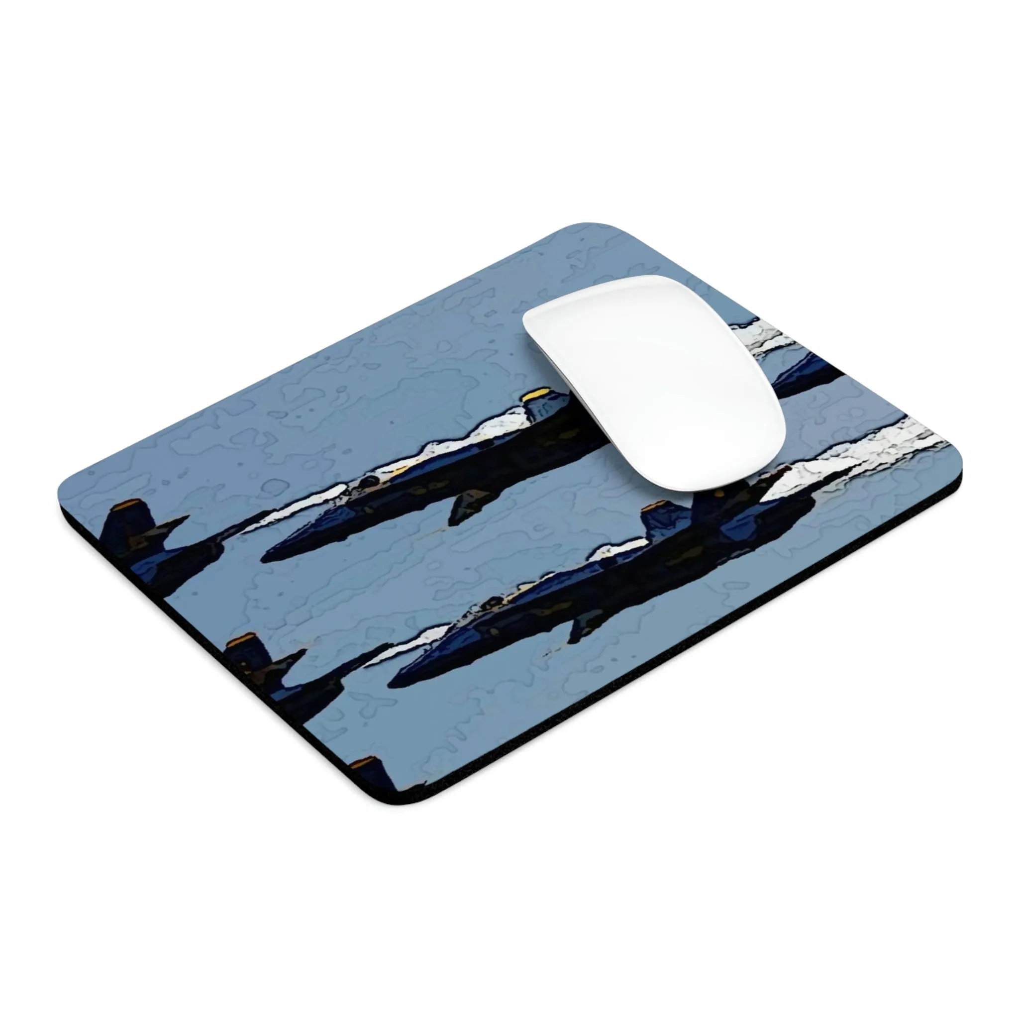Mouse Pad  ... Seattle Seafair ..."Blue Angels Run Over Lake Washington" ... Circa Mid 1980's ... Dr FJ Holt ... Original Works ...