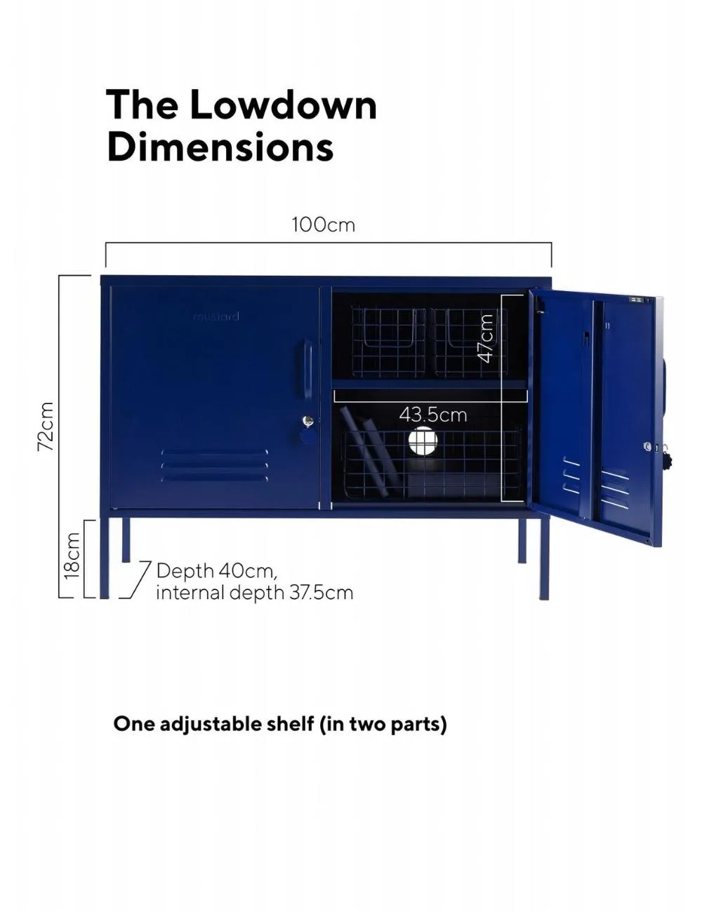 Mustard Made Lowdown Locker in Navy Blue