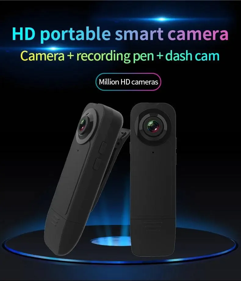 New Wearable HD 1080P Min clip Camera Video Recorder with Night Vision-Wearable Camera