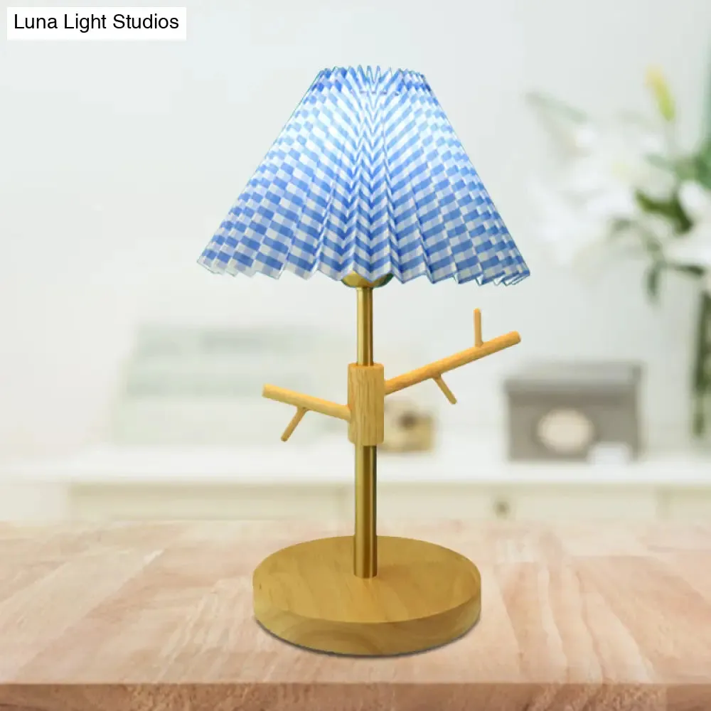 Nordic Folded Night Table Lamp: Modern Desk Light with Ornament Rack in White/Red/Yellow