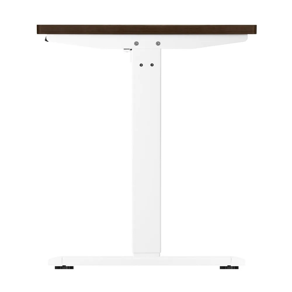 OIKITURE Sit Stand Desk Motorised Standing Desk Adjustable Table 160cm Lenght White and WN