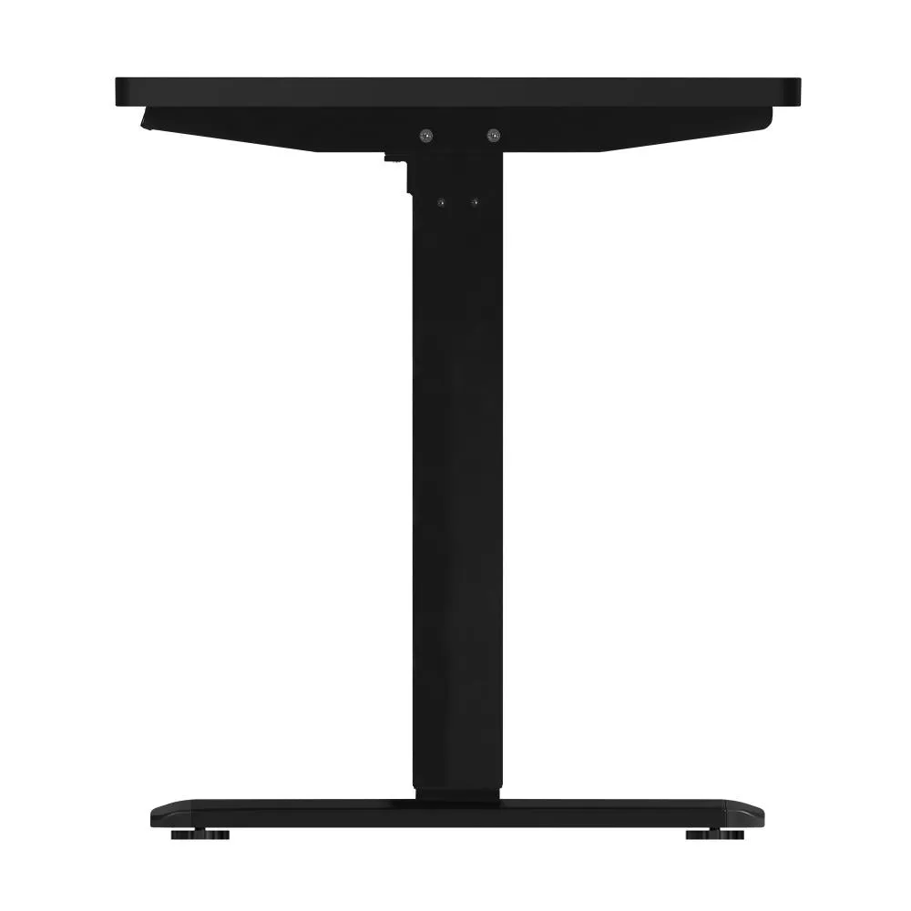Oikiture Standing Desk Electric Height Adjustable Motorised Sit Stand Desk Rise - Black/Black - 1400mm x 700mm