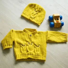 Owl Sweater & Hat Knitting Knitting Pattern (K435)
