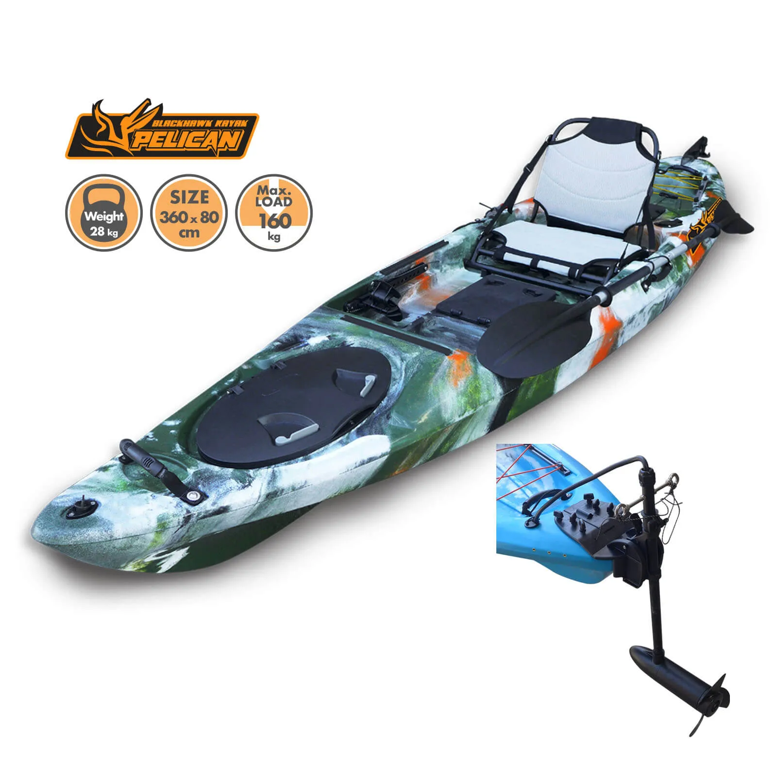 Pelican Motorized Fishing Kayak Jungle