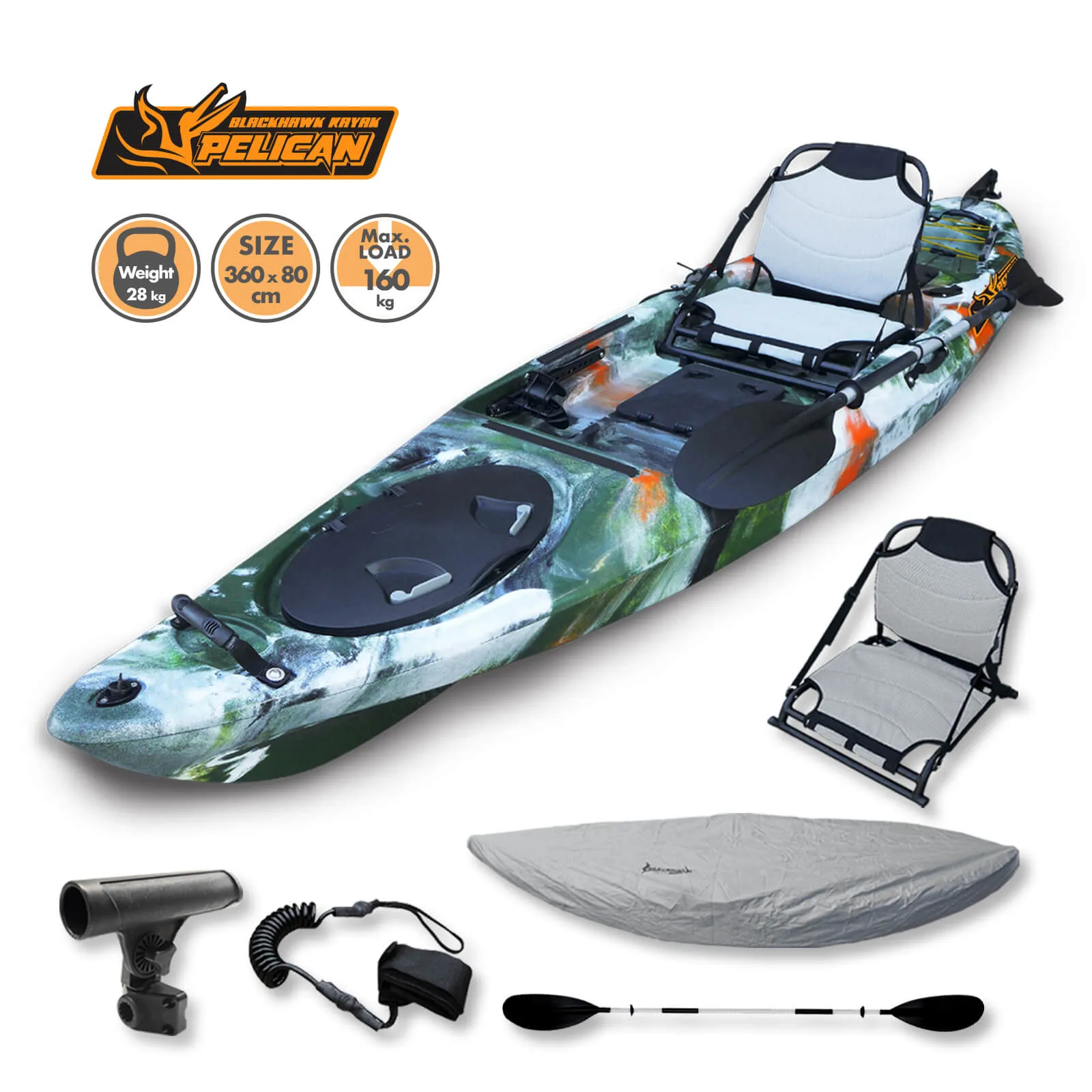 Pelican Motorized Fishing Kayak Jungle