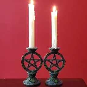 Pentacle Candlestick Holders