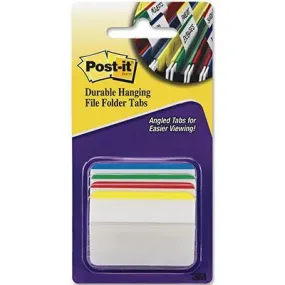 Post-It 686A-1 Durable Angled Filing Tabs Assorted Pack 4