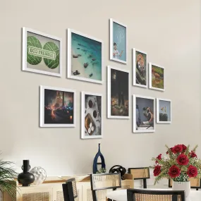RANDOM Photo Frame For Wall Set of 10 3D Collage photo frames For Home Decoration, Wall Decor (6"X8"=7pcs,8''x10''=3pcs)