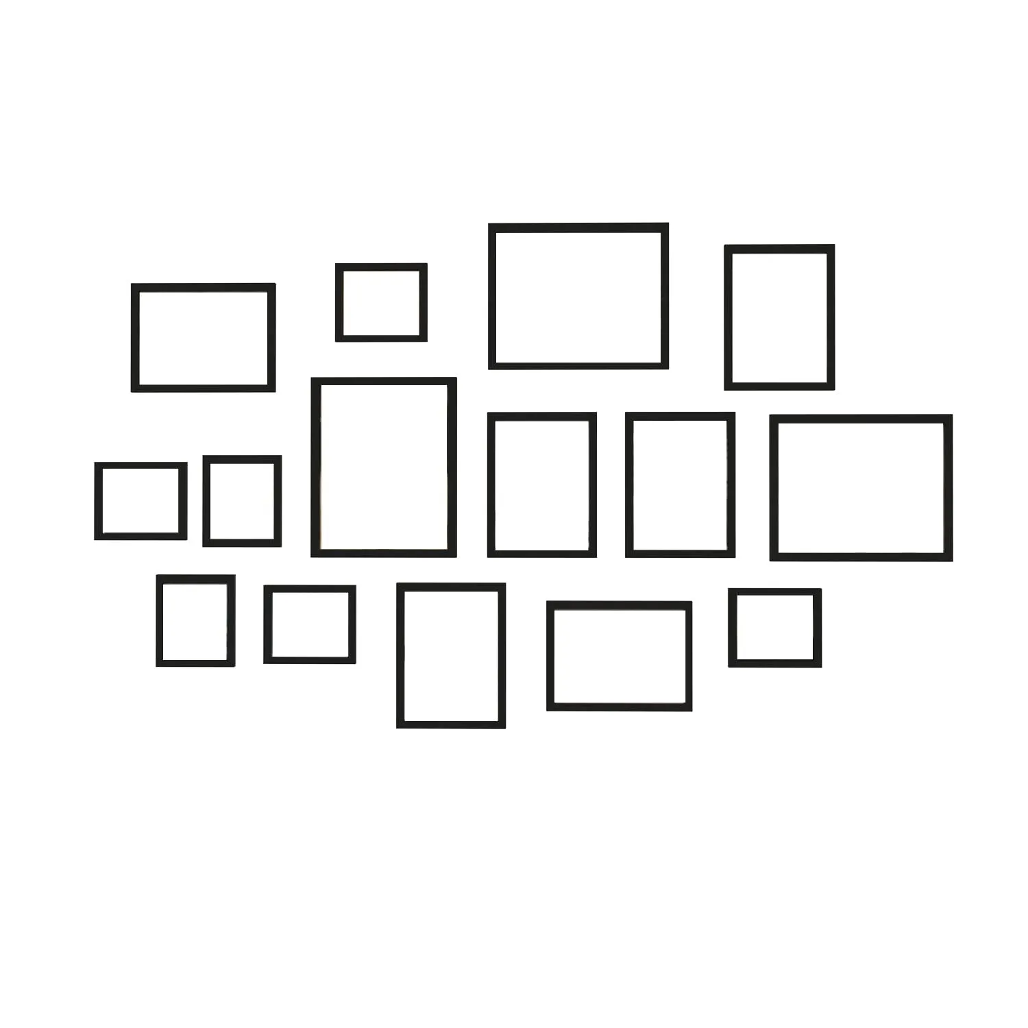RANDOM Photo Frame For Wall Set of 15 3D Collage photo frames For Home Decoration, Wall Decor (8"X10"=5pcs,6"x8"=5pcs)