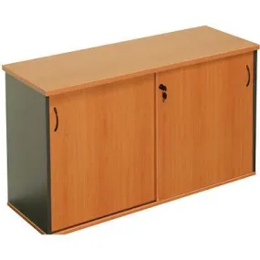 Rapid Worker Sliding Door Credenza 1200 X 450Mm Cherry/Ironstone