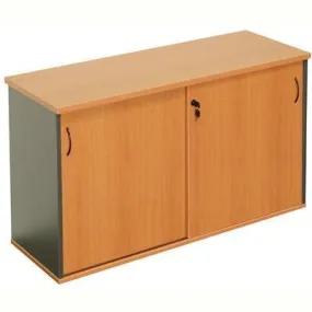 Rapid Worker Sliding Door Credenza 1500 X 450Mm Beech/Ironstone