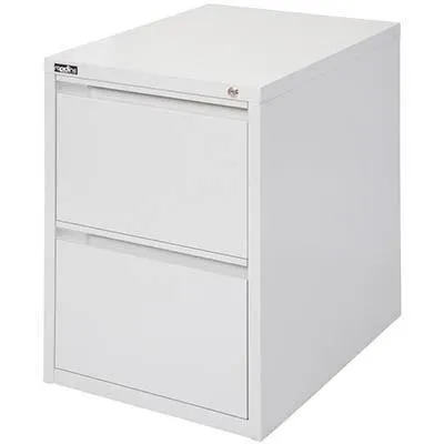 Rapidline Filing Cabinet 2 Drawer 464 X 620 X 675Mm Flat Pack Silver Grey