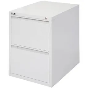 Rapidline Filing Cabinet 2 Drawer 464 X 620 X 675Mm Flat Pack Silver Grey