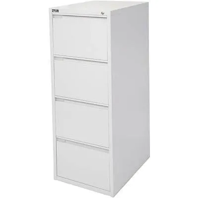 Rapidline Filing Cabinet 4 Drawer 464 X 620 X 1290Mm Flat Pack Silver Grey