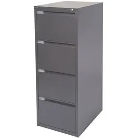 Rapidline Filing Cabinet 4 Drawer 475 X 600 X 1320Mm Graphite Ripple