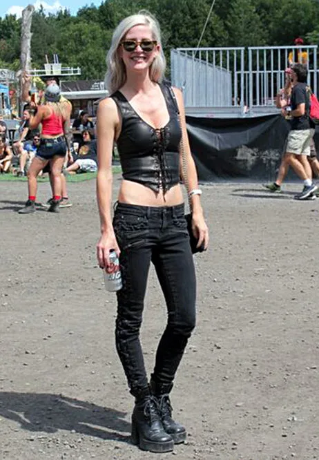 Rebel Leather Halter Top | Vest Style, Lace Up, Backless, SHEEPSKIN Leather Top - SS1134-SH