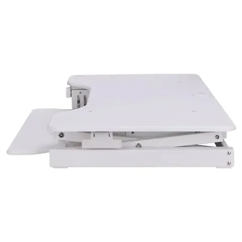 Rocelco 32" Height Adjustable Standing Desk Riser with Easy Up-Down Handles (White)
