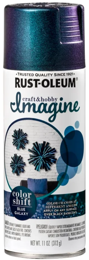 Rust-Oleum Imagine 345663 Craft Spray Paint, Blue Galaxy, 11 oz, Can :CAN: QUANTITY: 1