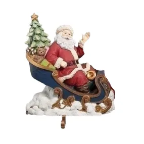 Santa in Sleigh Stocking Holder